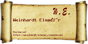 Weinhardt Elemér névjegykártya