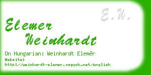 elemer weinhardt business card