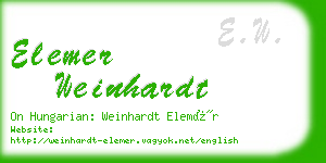 elemer weinhardt business card